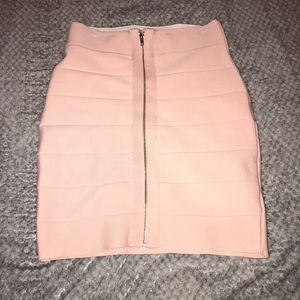 Zip up mini skirt